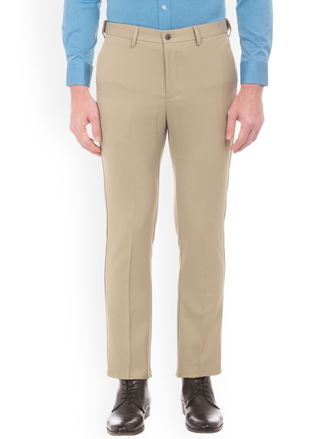 

Arrow Men Beige Regular Fit Solid Formal Trousers