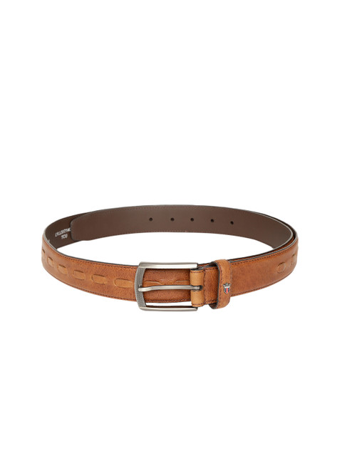 

Louis Philippe Men Brown Leather Solid Belt
