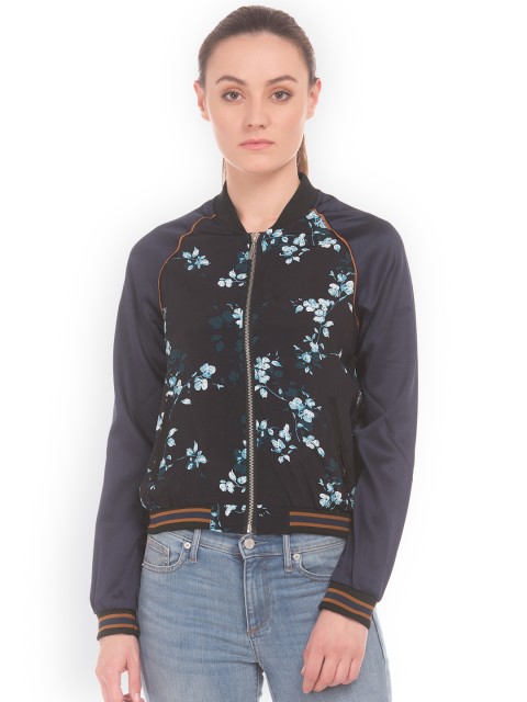 

Aeropostale Women Black Printed Bomber