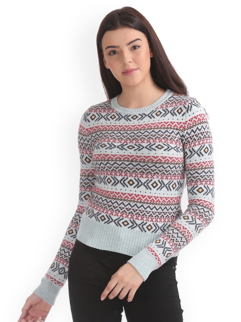 

Aeropostale Women Blue Solid Sweatshirt