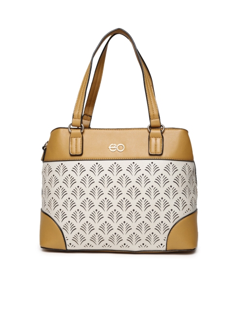 

E2O Brown & Pink Colourblocked Handheld Bag