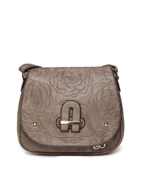 

E2O Brown Embroidered Sling Bag