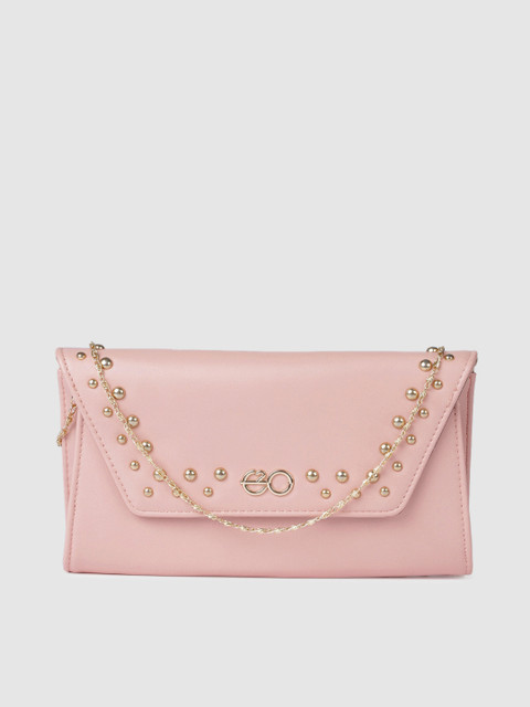 

E2O Pink Solid Foldover Clutch