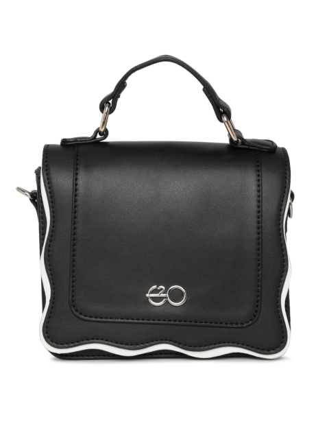 

E2O Black Solid Satchel