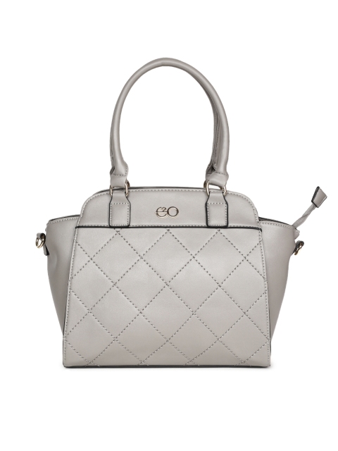 

E2O Grey Quilted Shoulder Bag with Detachable Sling Strap