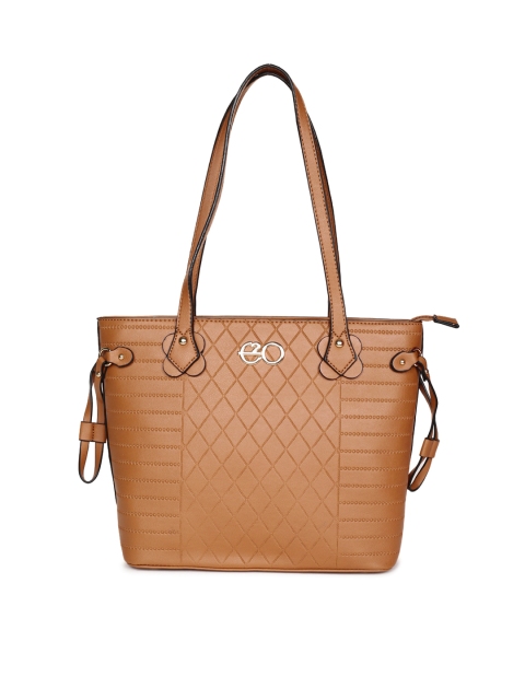 

E2O Brown Textured Shoulder Bag