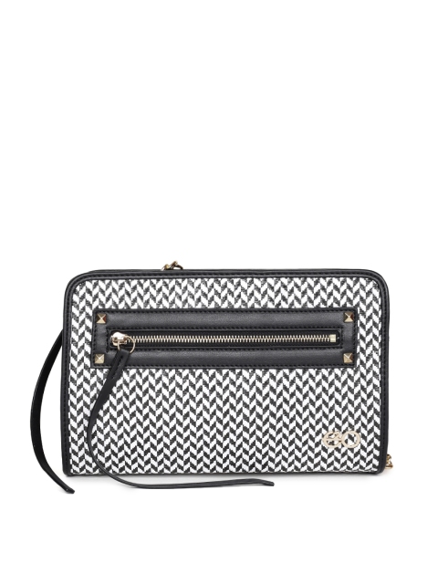 

E2O Black & White Self Design Sling Bag