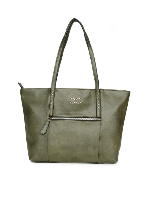 

E2O Olive Green Solid Shoulder Bag