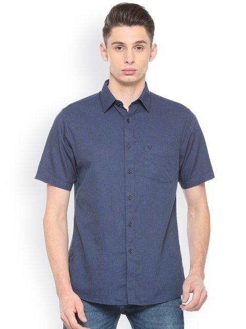 

Allen Solly Men Blue Regular Fit Checked Casual Shirt