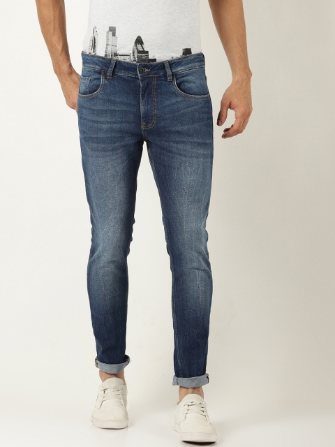 

Blue Saint Men Blue Skinny Fit Mid-Rise Clean Look Stretchable Jeans