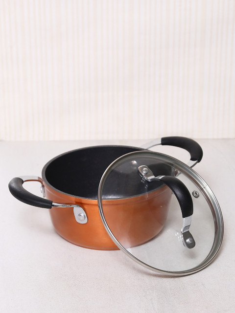 

BERGNER Copper-Toned & Black Sauce Pan With Lid