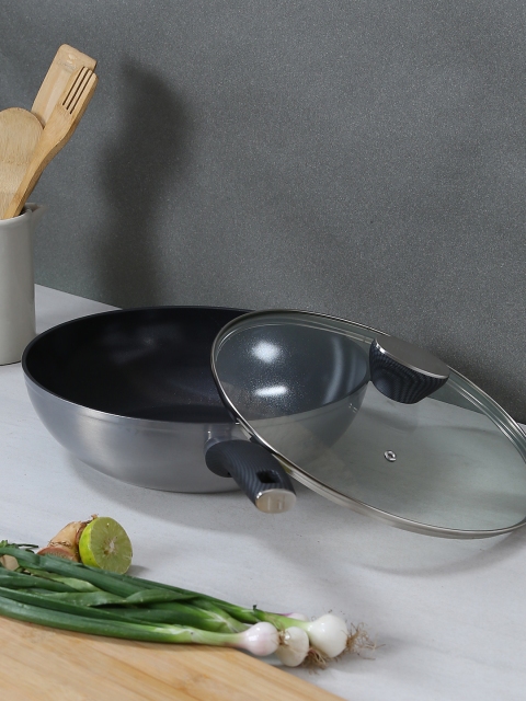 

BERGNER Silver-Toned & Black Frying Pan With Lid