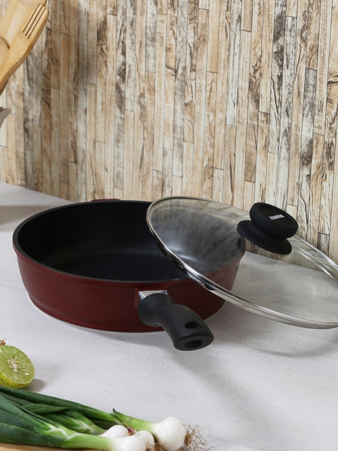 

BERGNER Brown & Black Frying Pan With Lid