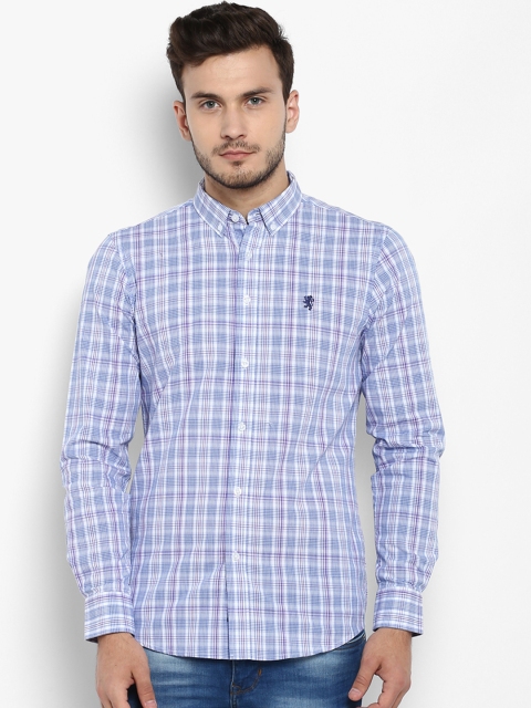 

Red Tape Men Purple & Blue Regular Fit Checked Casual Shirt