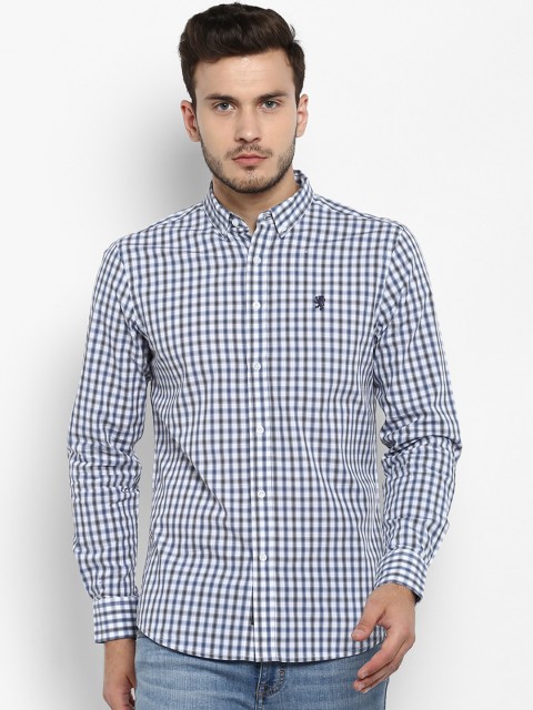 

Red Tape Men Blue & Black Regular Fit Checked Casual Shirt