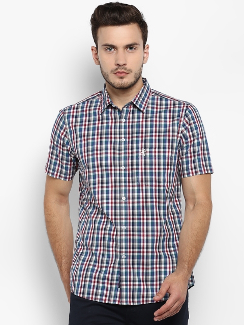 

Red Tape Men Maroon & Green Regular Fit Checked Casual Shirt