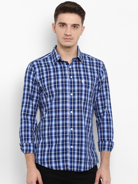 

Red Tape Men Blue Regular Fit Checked Casual Shirt