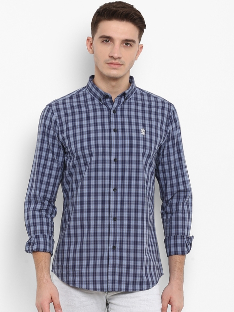 

Red Tape Men Blue Regular Fit Checked Casual Shirt
