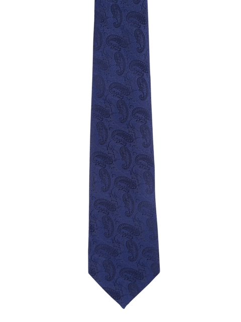 

ZIDO Navy Blue Printed Broad Tie