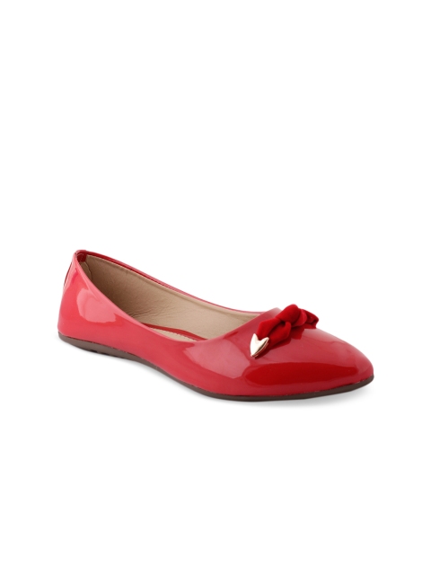

Shoetopia Women Red Solid Ballerinas