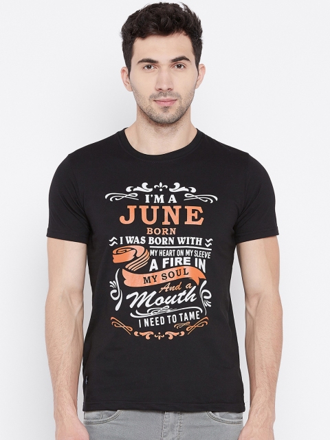 

Duke Men Black Printed Round Neck T-shirt