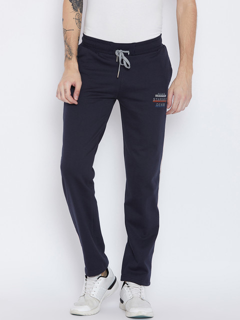 

Duke Men Navy Blue Slim Fit Solid Track Pants