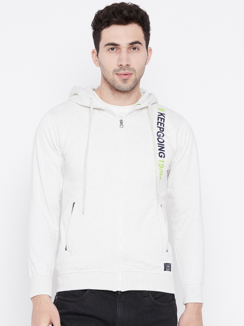 

Duke Men Off-White Printed Hooded Sweatshirt