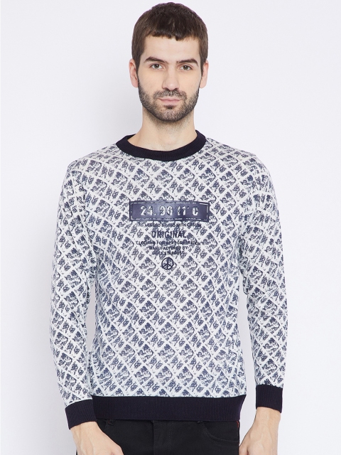 

Duke Men Off-White Printed Pullover