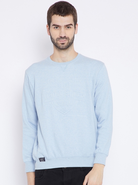 

Duke Men Blue Self Design Sweatshirt