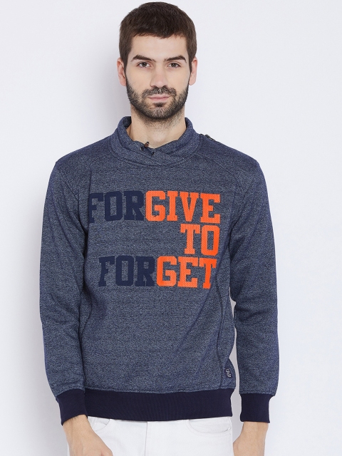 

Duke Men Blue Printed Sweatshirt