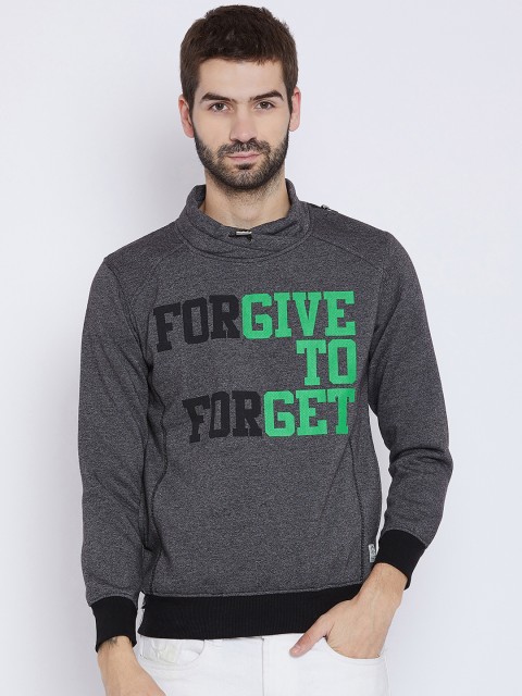 

Duke Men Grey Printed Sweatshirt