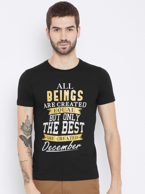 

Duke Men Black Printed Round Neck T-shirt