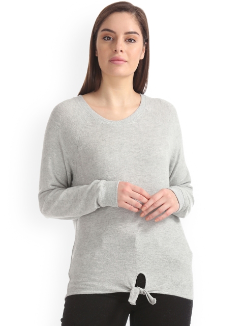 

Aeropostale Women Grey Solid Top