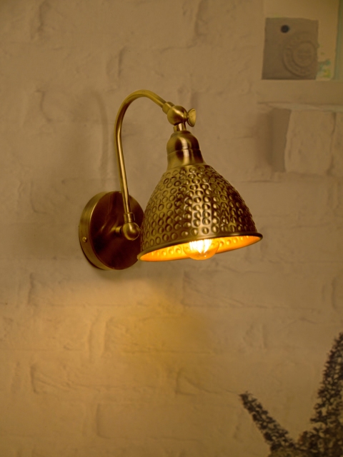 

Fos Lighting Antique Gold-Toned Textured Barn Light