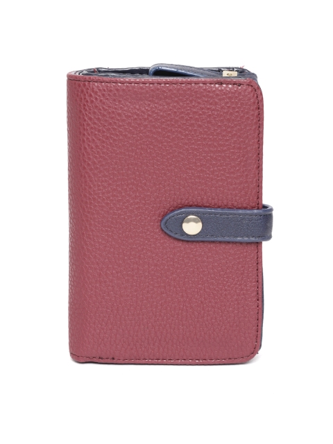 

CARPISA Women Burgundy Solid Two Fold Wallet
