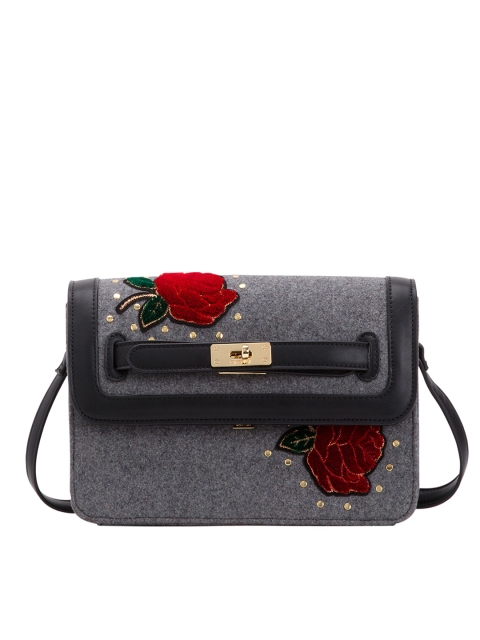 

CARPISA Grey Applique-Detail Sling Bag