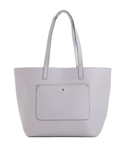 

CARPISA Grey Solid Oversized Shoulder Bag with Zip Pouch