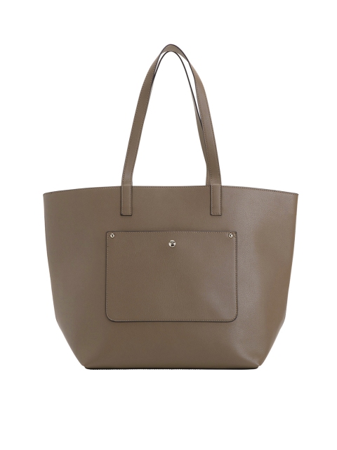 

CARPISA Brown Solid Oversized Shoulder Bag with Zip Pouch