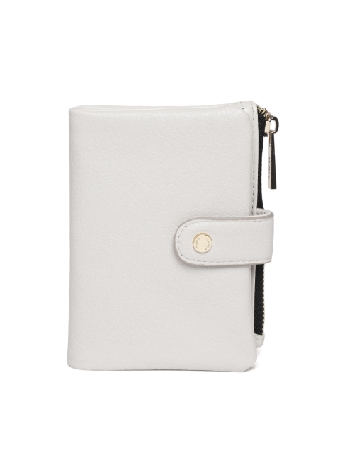 

CARPISA Women Off-White Solid Two Fold Wallet