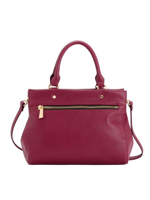 

CARPISA Burgundy Solid Handheld Bag with Sling Strap