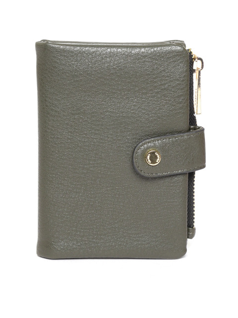 

CARPISA Women Charcoal Grey Solid Two Fold Wallet