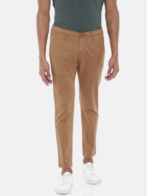 

SPYKAR Men Khaki Slim Fit Solid Chinos