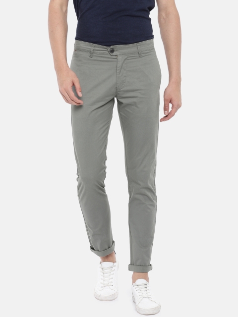 

SPYKAR Men Olive Green Regular Fit Solid Regular Trousers