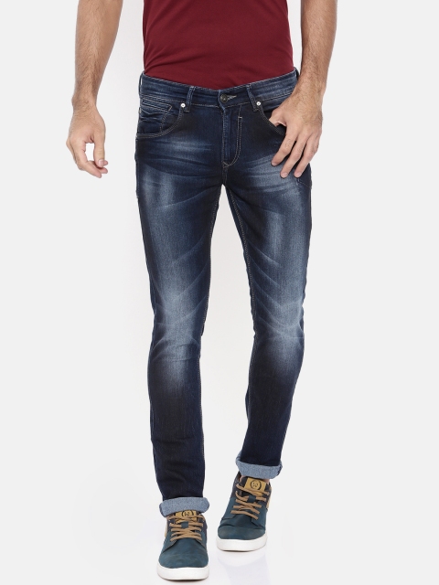 

SPYKAR Men Blue Skinny Fit Low-Rise Clean Look Stretchable Jeans
