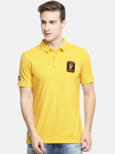 

SPYKAR Men Yellow Solid Polo T-shirt