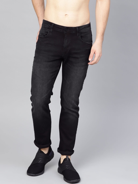 

HRX by Hrithik Roshan Men Black Slim Fit Mid-Rise Clean Look Stretchable Jeans
