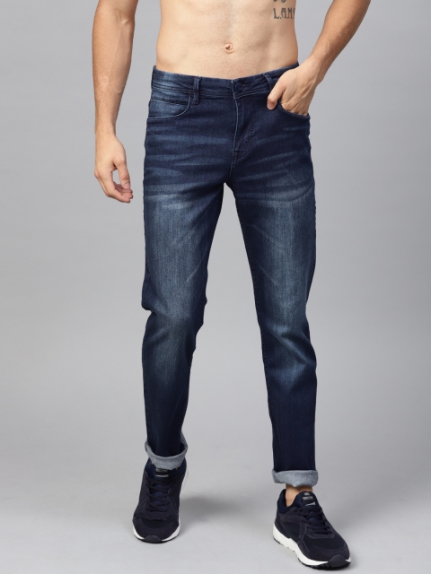 

HRX by Hrithik Roshan Men Navy Blue Slim Fit Mid-Rise Clean Look Stretchable Jeans