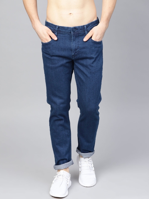 

HRX by Hrithik Roshan Men Navy Blue Slim Fit Mid-Rise Clean Look Stretchable Jeans