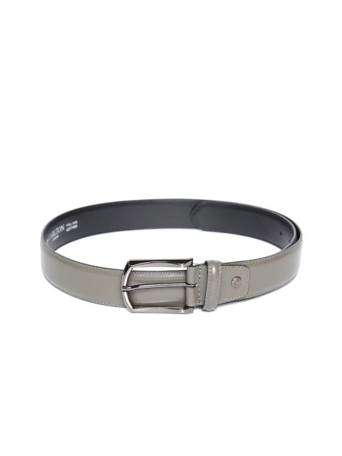 

Carlton London Men Grey Solid Leather Belt