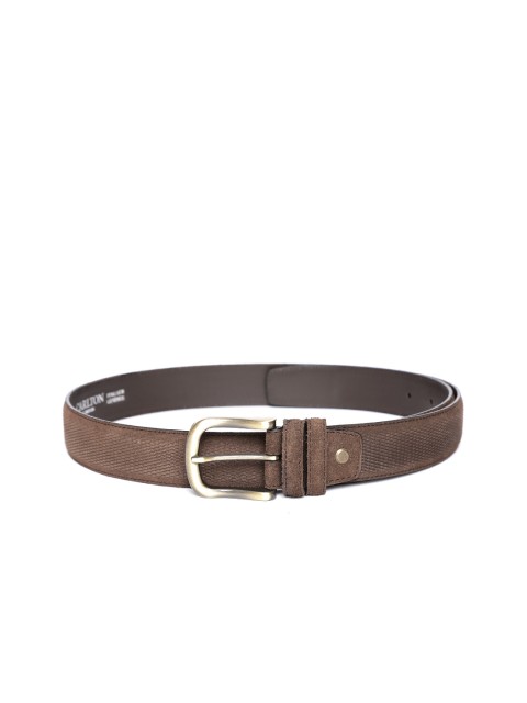

Carlton London Men Brown Textured Leather Belt